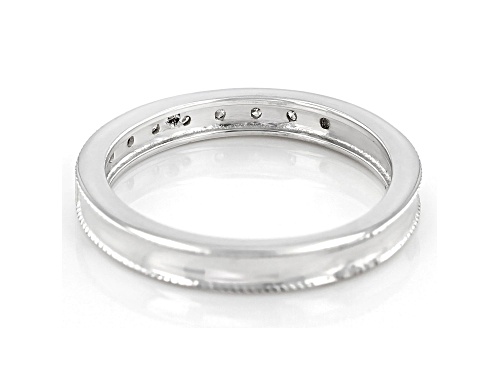 0.15ctw Round White Diamond Rhodium Over Sterling Silver Band Ring - Size 7