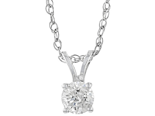 1.00ctw Round White Diamond 14k White Gold Pendant And Earring Jewelry Set