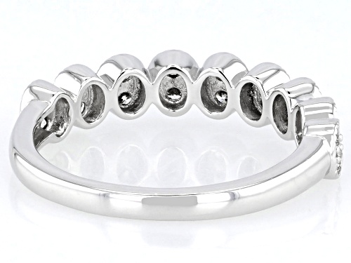 0.40ctw Round White Diamond 10k White Gold Band Ring - Size 7
