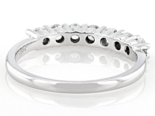 0.45ctw Round White Diamond 10k White Gold 7-Stone Band Ring - Size 7