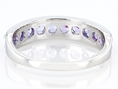 0.68ctw Tanzanite Rhodium Over Sterling Silver Ring - Size 7