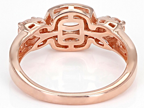 0.81ctw Morganite With 0.18ctw White Zircon 14K Rose Gold Over Sterling Silver Ring - Size 5