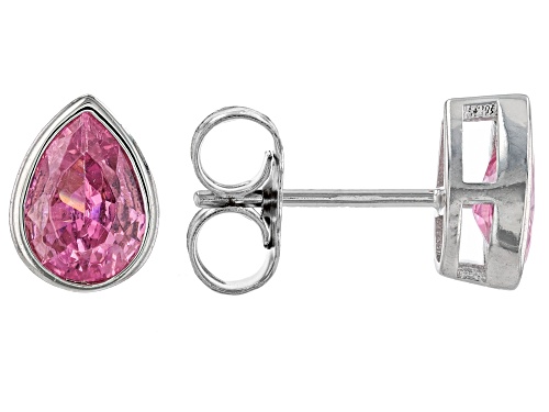 Bella Luce® 3.87ctw Pink Diamond Simulant Rhodium Over Sterling Silver Jewelry Set(2.34ctw DEW)