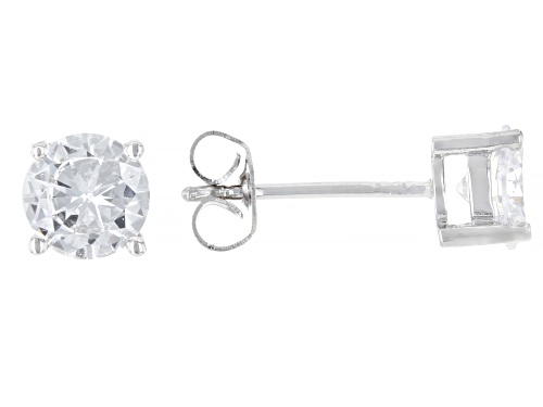 Bella Luce® 4.68ctw White Diamond Simulant Rhodium Over Sterling Silver Earrings Set of 2