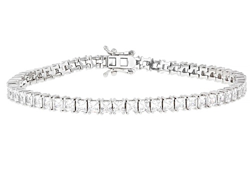 Bella Luce® 15.56ctw White Diamond Simulant Rhodium Over Brass Tennis Bracelet and Hoop Earring Set