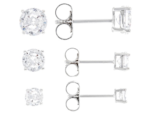 Bella Luce® 48.88ctw Diamond Simulant Rhodium Over Brass Necklace, Bracelet, and Earring Set of 5