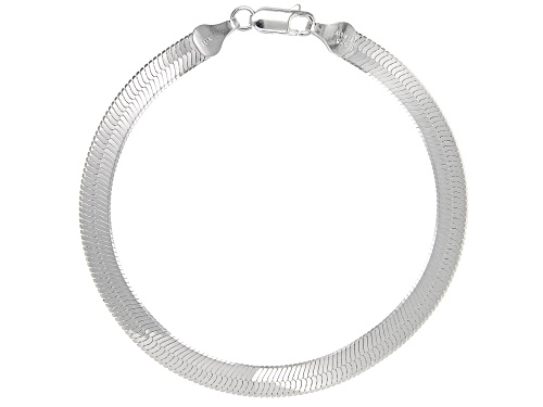 Sterling Silver Set of 2 Herringbone 7.25 Inch Bracelet and 18 Inch Necklace