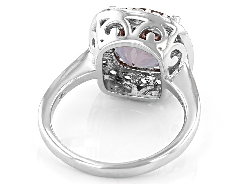 2.89ct Zandrite® With 0.77ctw White Zircon Rhodium Over Sterling Silver Ring - Size 6