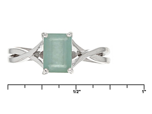 Exotic Jewelry Bazaar™ 1.09ct Emerald Cut Grandidierite Sterling Silver Solitaire Ring - Size 11