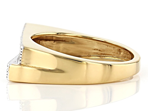 Ella Stein™ 0.15ctw Round White Diamond 14k Yellow Gold Over Sterling Silver Band Ring - Size 5