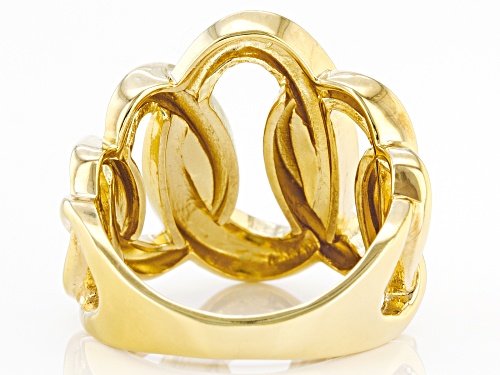 Engild™ 0.15ctw Round White Diamond 14k Yellow Gold Over Sterling Silver Open Design Ring - Size 7