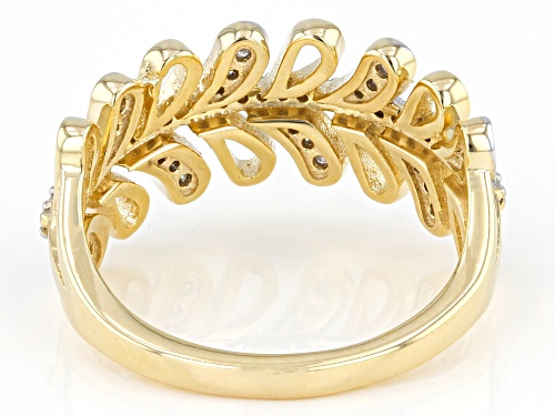 Engild™ 0.25 ctw Round White Diamond 14k Yellow Gold Over Sterling Silver Band Ring - Size 7