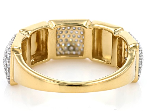 Engild™ 0.50ctw Round White Diamond 14k Yellow Gold Over Sterling Silver Cluster Ring - Size 6