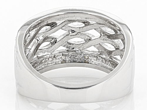 Diamond Accent Round White Diamond Rhodium Over Sterling Silver Ring - Size 7