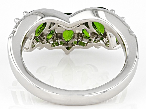 1.92ctw Chrome Diopside Rhodium Over Sterling Silver Ring - Size 7