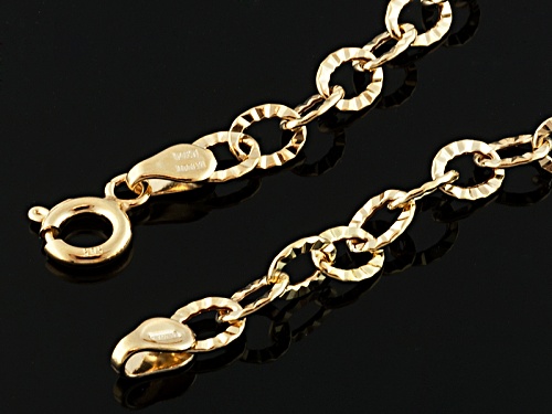 Splendido Oro™ 14k Yellow Gold 4mm Sole Link 18 Inch Chain Necklace Min 2 Gram Weight - Size 18