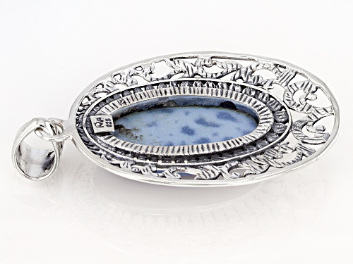 Artisan Collection of India™ Blue Opal Sterling Silver Filigree Design Pendant