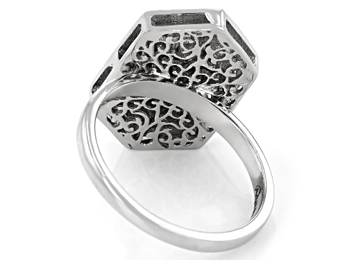Artisan Collection of India™ Polki Diamond Foil-Backed Sterling Silver Ring - Size 10