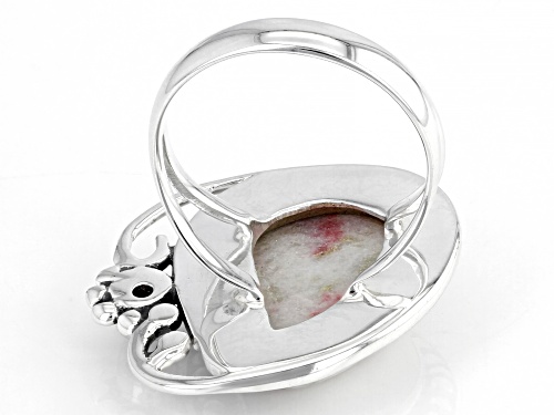 Artisan Collection Of India™ Free-Form Rosalinda And 0.14ct Round Ruby Sterling Silver Ring - Size 9