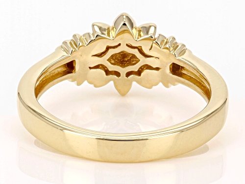 Artisan Collection of India™ 18K Yellow Gold Over Sterling Silver Floral Ring - Size 8
