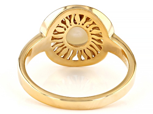 Artisan Collection of India™ 6mm Cultured Freshwater Pearl 18K Yellow Gold Over Sterling Silver Ring - Size 8
