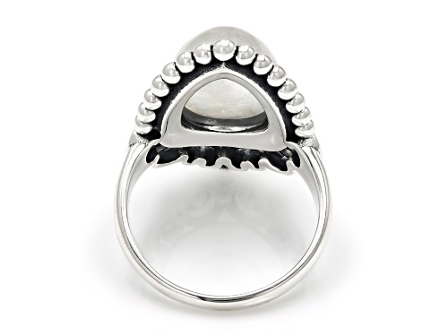 Artisan Collection of India™ 12x16mm Rainbow Moonstone Sterling Silver Solitaire Ring - Size 7
