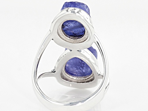 Artisan Collection Of India™ Free-form Shape Tanzanite Rough Sterling Silver Ring - Size 9