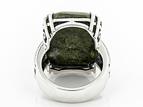 Artisan Collection Of Ireland™ Connemara Marble Sterling Silver Braided Open Design Ring - Size 7