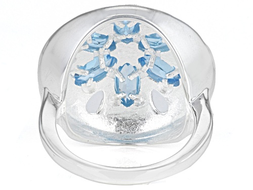 Artisan Collection of Ireland™ .29ctw Swiss Blue Topaz Silver Tone Flower Ring - Size 9