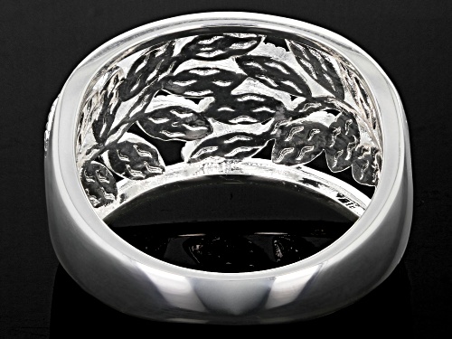 Artisan Collection of Ireland™ 1mm Marcasite Silver Tone Leaf Ring - Size 7