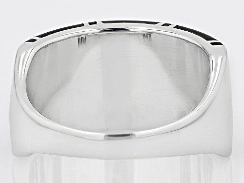 Fancy Cut Abalone Shell Sterling Silver Band Ring - Size 6