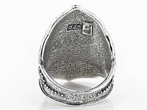 Artisan Collection Of Israel™ Oxidized Sterling Silver Hamsa Hand Ring - Size 5