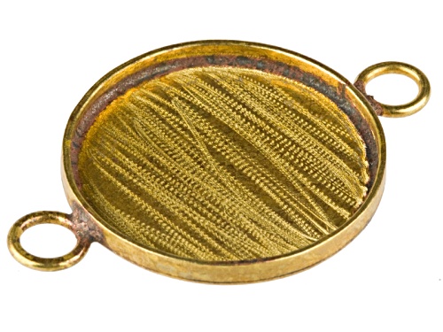 Interchangeable Antique Brass Bracelet And Antique Brass Round Earring Bezel Set