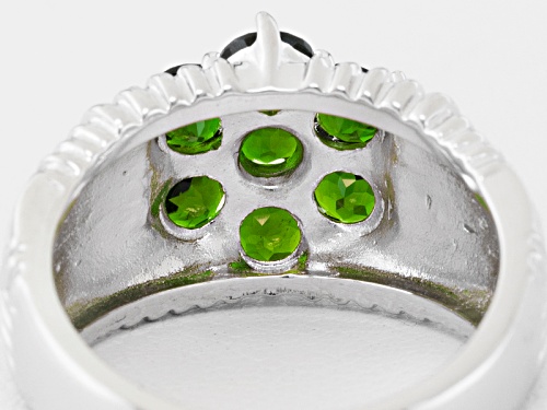 1.85ctw Round Chrome Diopside Sterling Silver Ring - Size 9