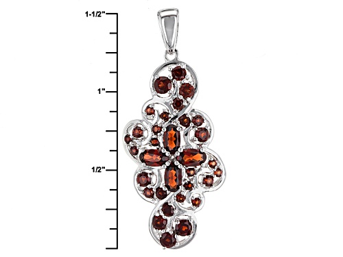 2.80ctw Oval And Round Vermelho Garnet™ Sterling Silver Pendant With Chain