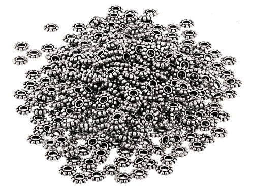 Rondelle Large Hole Daisy Spacer Bead Kit in Antiqued Tones Appx 1000 Pieces Total