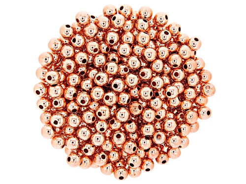 Lightweight Electroform Round High Polish Large Hole Beads in 2 Tones 1,000 Beads Total