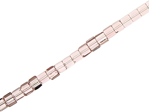 Chinese Crystal Glass appx 4mm Cube Shape Bead Strand Set of 5 in 5 Colors appx 15-16