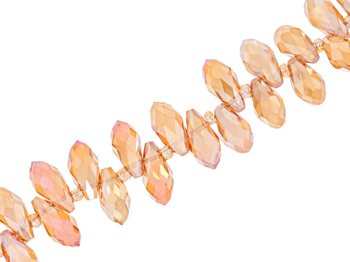 Multicolor Iridescent Glass 12x6mm Faceted Teardrop Bead Strand Set of 3