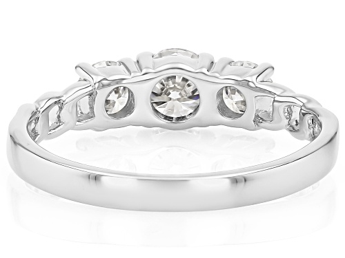 MOISSANITE FIRE® 0.96CTW DEW ROUND BRILLIANT PLATNEVE® RING - Size 8