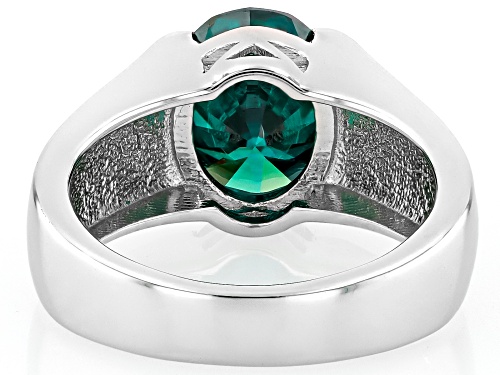 MOISSANITE FIRE® GREEN MOISSANITE 3.00CT DEW OVAL PLATINEVE® RING - Size 5