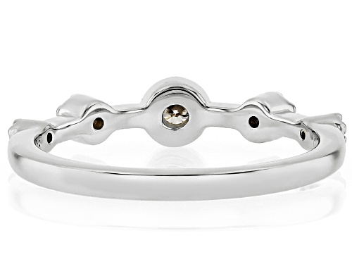 MOISSANITE FIRE® 0.20CTW DEW ROUND BRILLIANT PLATINEVE® RING - Size 7