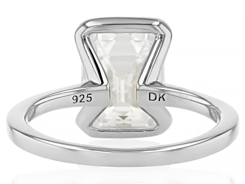 MOISSANITE FIRE® 3.55CT DEW EMERALD CUT PLATINEVE® RING - Size 9