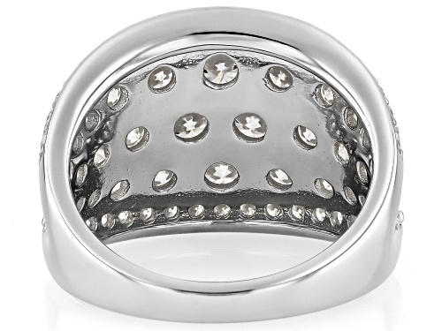 Moissanite Fire® 3.66ctw DEW Round Brilliant Platineve® Ring - Size 6