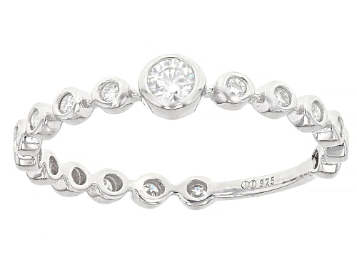 MOISSANITE FIRE® 0.46CTW DEW ROUND PLATINEVE® SET OF THREE RINGS - Size 7