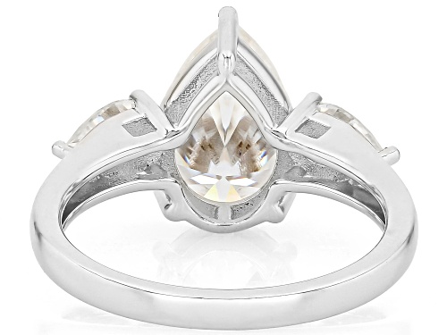MOISSANITE FIRE® 4.43CTW DEW PEAR PLATINEVE® RING - Size 8