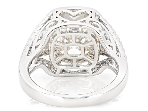 MOISSANITE FIRE® 5.02CT DEW CUSHION PLATINEVE® AND 14K YELLOW GOLD OVER SILVER RING - Size 7