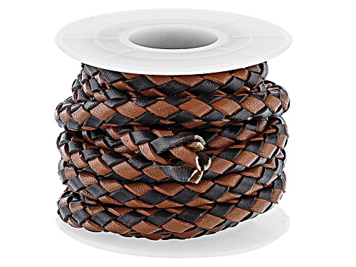 Textured Stitched Round Leather Cord Set of 3 in 3 Colors Appx 6.5' Each