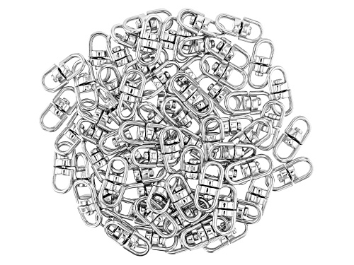 Swivel Connectors in 2 Sizes in Silver Tone Appx 150 Pieces Total