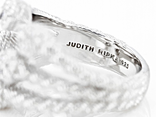 Judith Ripka 0.63ctw Bella Luce® Rhodium Over Sterling Silver Romance Heart Ring - Size 7